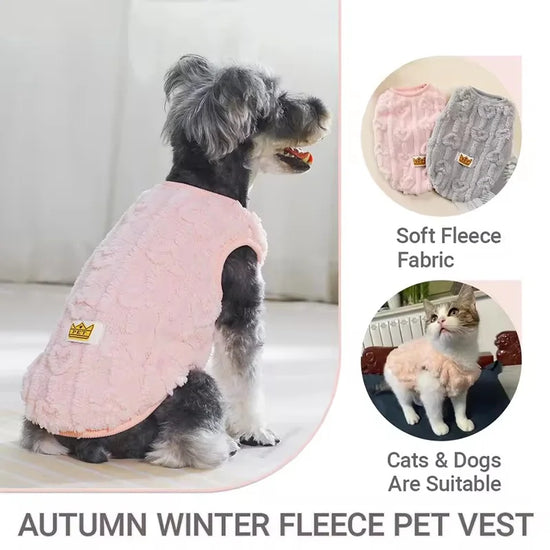 Cat Dog Soft Cozy Clothes Autumn Winter Warm Fleece Sweatshirt for Small Medium Dogs Puppy Kitten Jacket Coat Pet Teddy Sweater