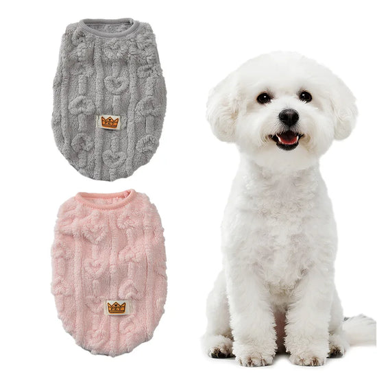 Cat Dog Soft Cozy Clothes Autumn Winter Warm Fleece Sweatshirt for Small Medium Dogs Puppy Kitten Jacket Coat Pet Teddy Sweater